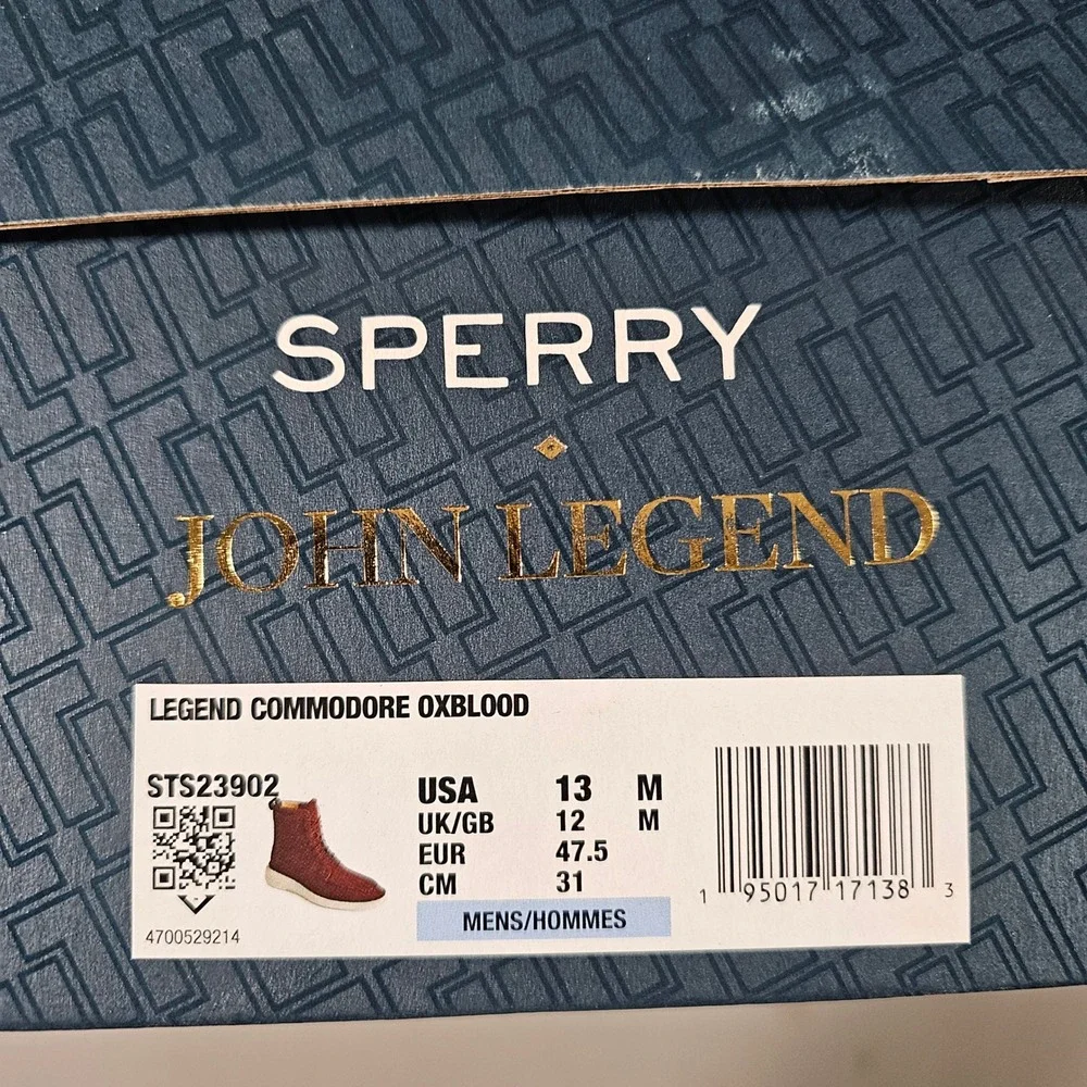 Sperry Legend Commodore Mens 13 Oxblood John Legend Leather Boots‎ STS23902